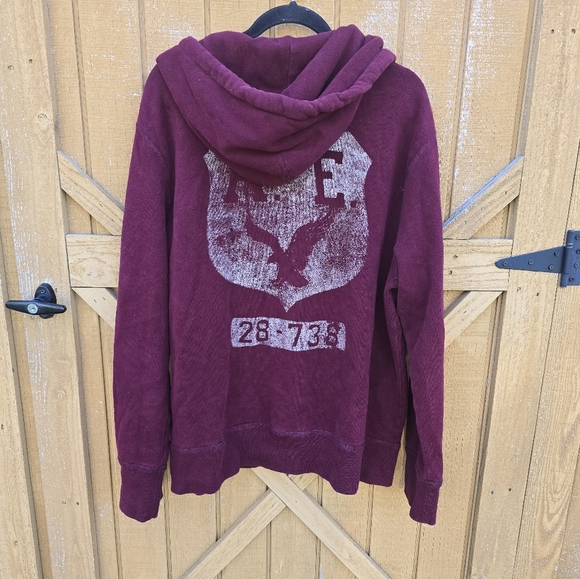Burgundy Zip-Up Hoodie - Picture 3 of 3